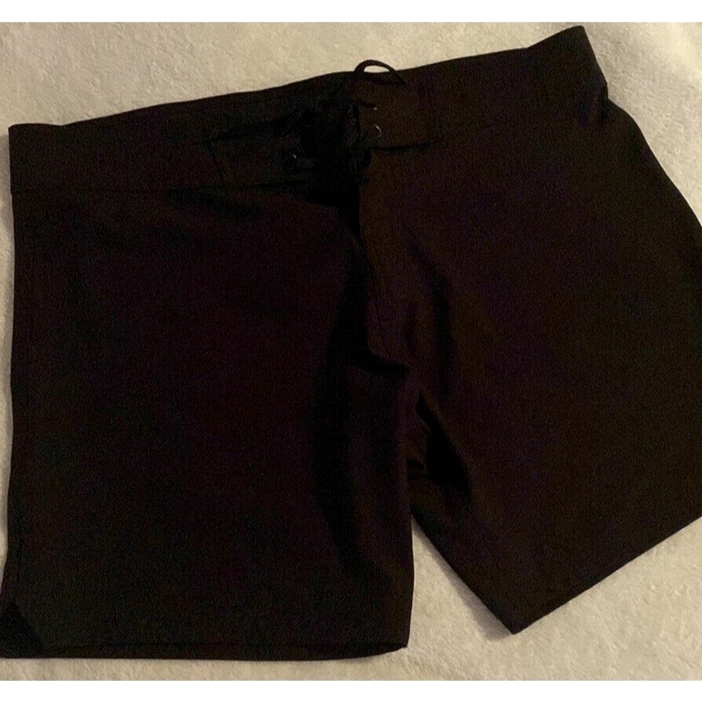 Burnside Athletic Shorts Large Women's Black Lightweight Tie Front Slit …